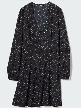 uniqlo rayon long sleeve wrap dress Women's Wrap Long-Sleeve Dress